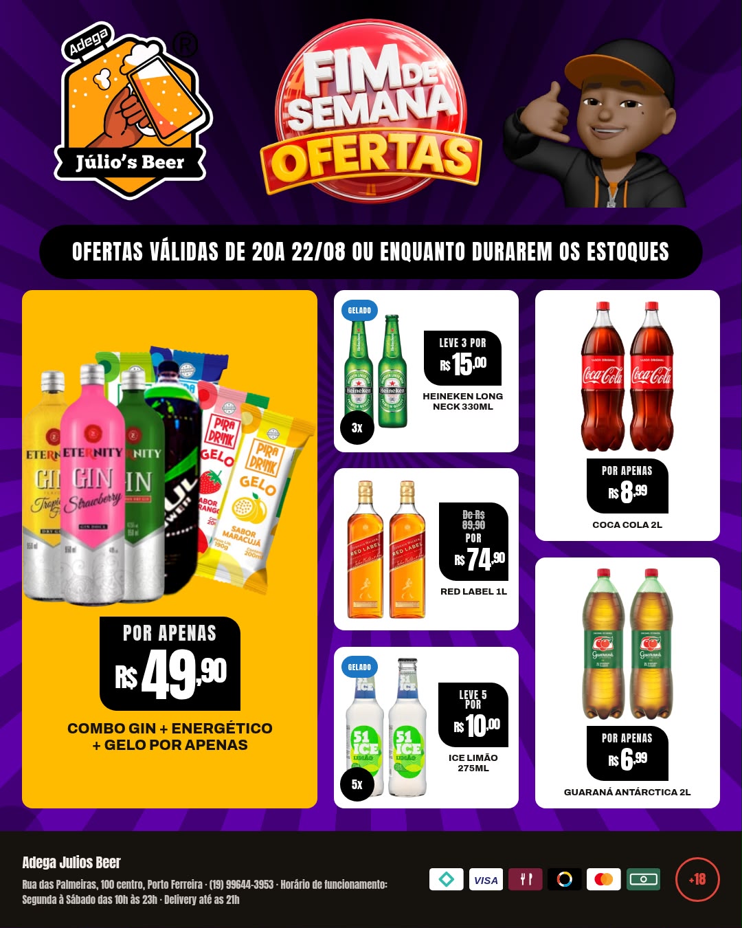 O mesmo encarte no formato story